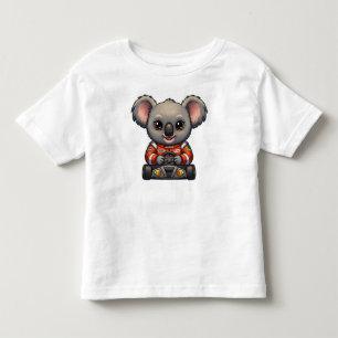 Cute Baby Koala Race Car Driver Toddler T-Shirt