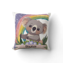 Cute Baby Koala Rainbow Custom Name
