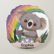 Cute Baby Koala Rainbow Custom Name
