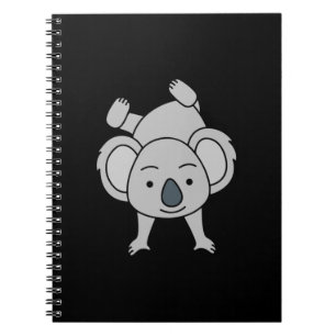 Cute Baby Koala With A Smile Doing A Handstand Notebook