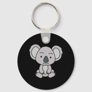 Cute Baby Koala With A Smile Sitting Down Key Ring