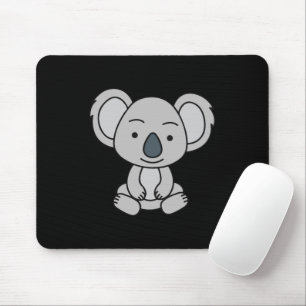 Cute Baby Koala With A Smile Sitting Down Mouse Mat