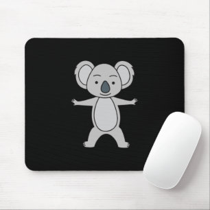 Cute Baby Koala With A Smile Standing Up Mouse Mat