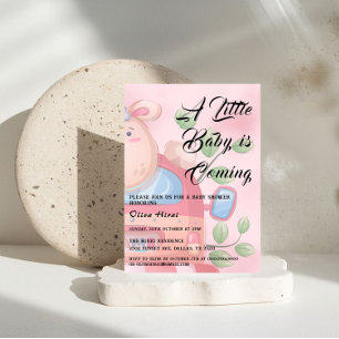 Cute Baby Lamb Baby Shower Invitation