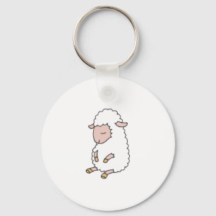 cute baby lamb key ring