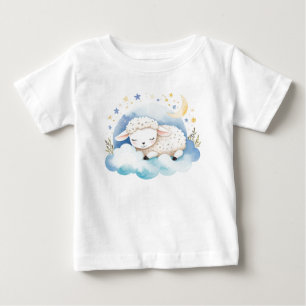 Cute Baby Lamb on the Moon – T-Shirt