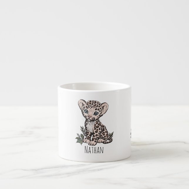 Cute Baby Leopard Boy Kids Mug (Front)