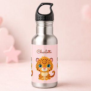 Cute Baby Leopard Safari Animal Kids 532 Ml Water Bottle