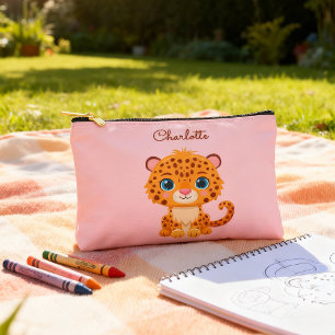 Cute Baby Leopard Safari Animal Kids Accessory Pouch