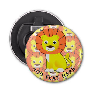 Cute Baby Lion All Over Print Pattern Bottle Opener