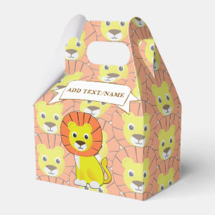 Cute Baby Lion All Over Print Pattern Favour Box