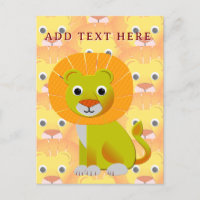 Cute Baby Lion All Over Vintage Print Pattern