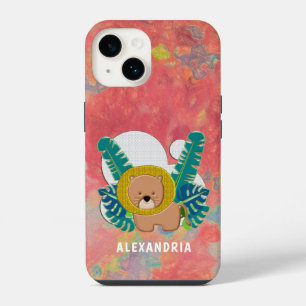 Cute Baby Lion Animal Jungle Modern Personalise iPhone 14 Case