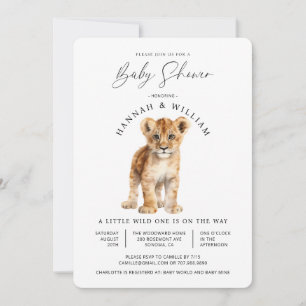 Cute Baby Lion Baby Shower Gender Neutral  Invitation