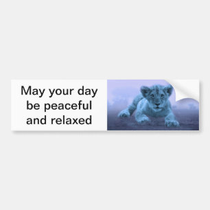 Cute baby lion cub bumper sticker