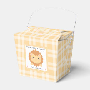 Cute Baby Lion Cub Jungle Animal Boy Baby Shower Favour Box
