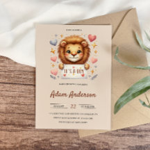  Cute Baby Lion – It’s a Boy Safari Baby Shower