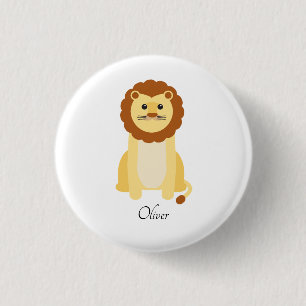 Cute Baby Lion Personalised 3 Cm Round Badge