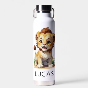 Cute Baby Lion Safari Zoo Copper Vacuum Insulated Water Bottle