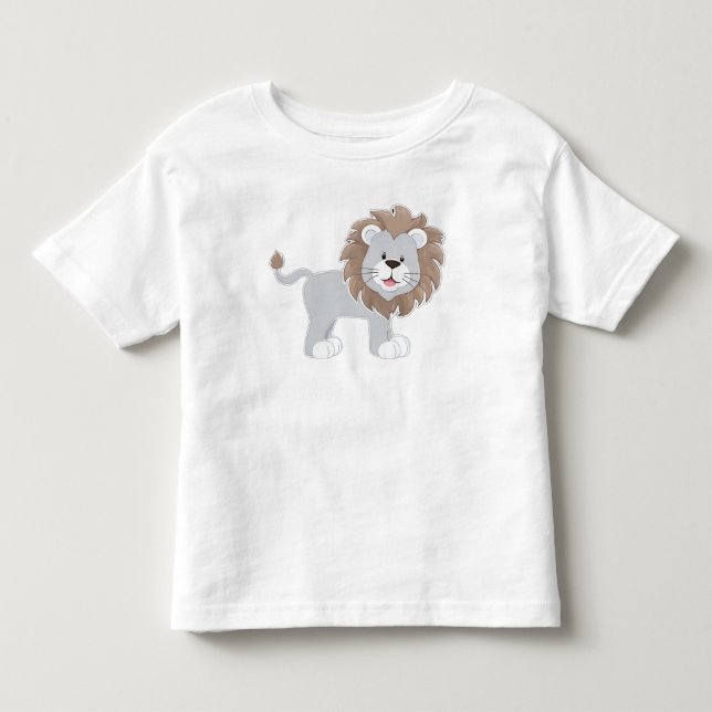 Cute Baby Lion Toddler Tshirt (Front)