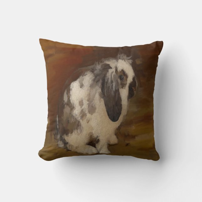 Cute, Baby Lop Eared Rabbit Cushion (Front)