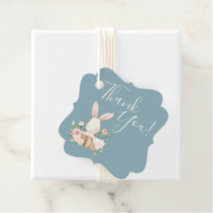 Cute Baby Love Bunny Baby Shower Thank You Favour Tags