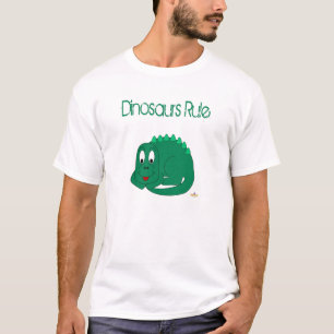 Cute Baby Lt Green Dinosaur Dinosaurs Rule T-Shirt