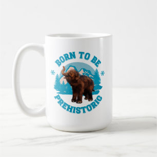 Cute Baby Mammoth Prehistoric Kids Birthday Coffee Mug