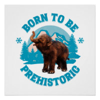 Cute Baby Mammoth Prehistoric Kids Birthday