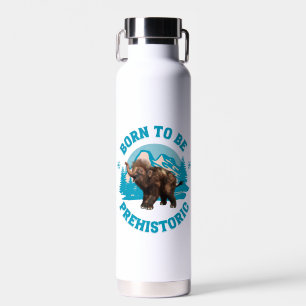 Cute Baby Mammoth Prehistoric Kids Birthday Water Bottle