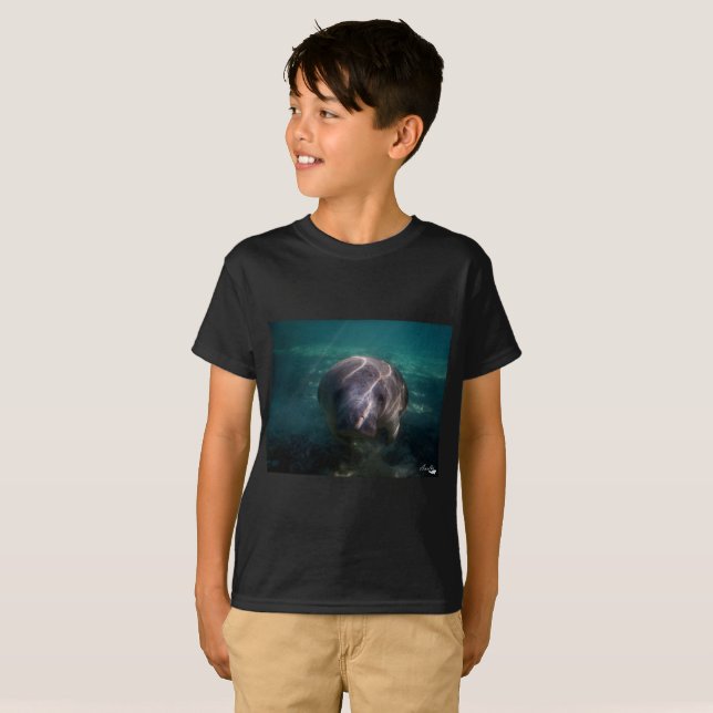 Cute baby manatee boys t-shirt (Front Full)