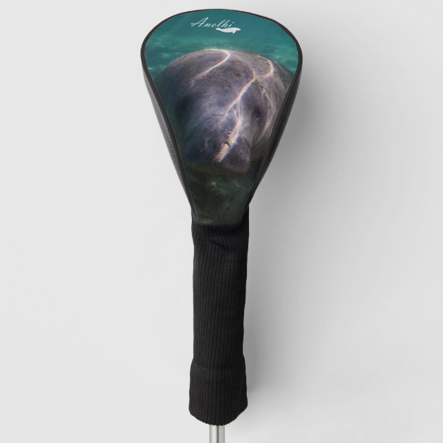 Cute baby manatee golf driver cover (Front)