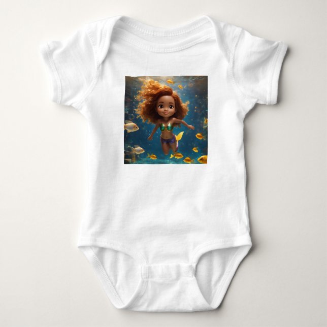 Cute Baby Mermaid Bodysuit (Front)