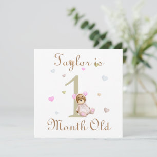 Cute Baby Milestone Marker 1 and 2 Months Old