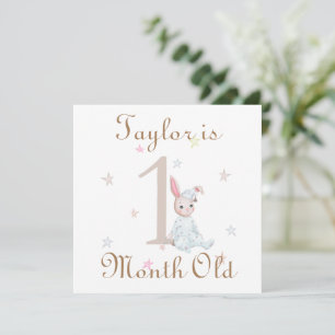 Cute Baby Milestones Markers 1 and 2 Months Old