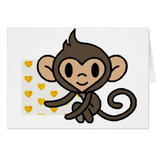 Cute baby monkey! card