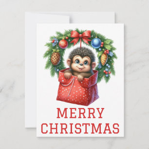 Cute Baby Monkey Christmas Card