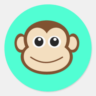 Monkey Funny Faces Stickers Labels Zazzle Uk