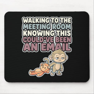 Cute baby monkey meme kawaii japanese macaque mouse mat