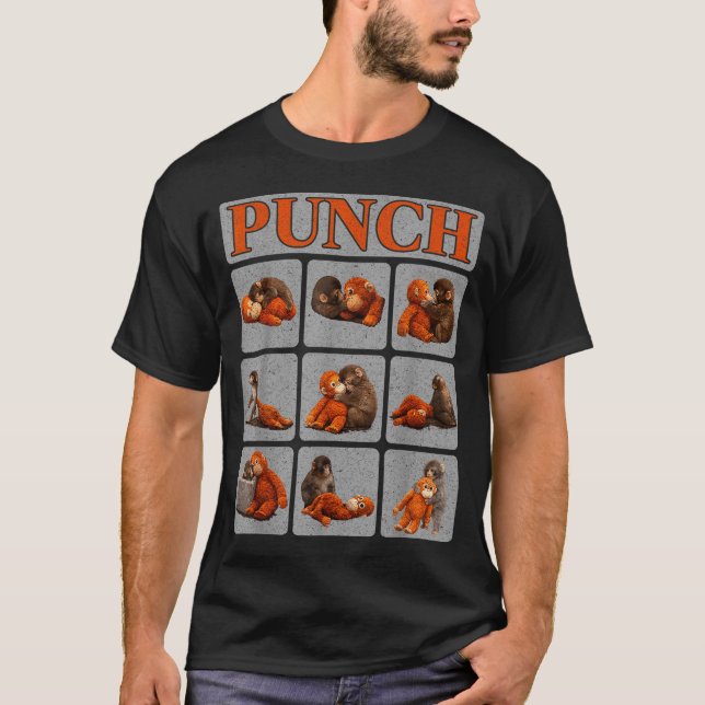 Cute baby monkey named punch shirt punch monkey (Front)
