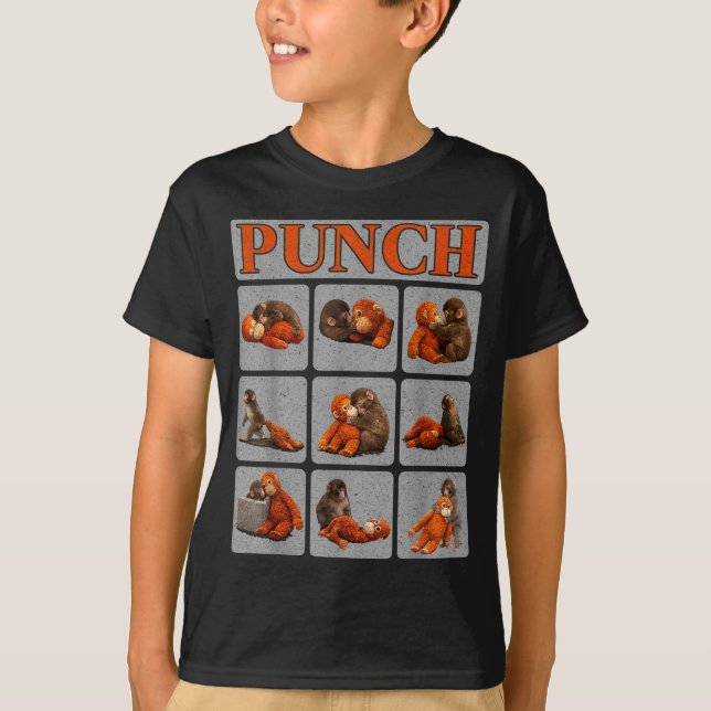 Cute baby monkey named punch shirt punch monkeyCut (Front)