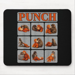 Cute baby monkey named punch shirt punch monkeyCut Mouse Mat