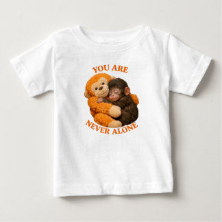 Cute Baby Monkey Punch with plush monkey - T-Shirt