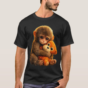 Cute baby monkey punch zoo japan design Cute baby T-Shirt