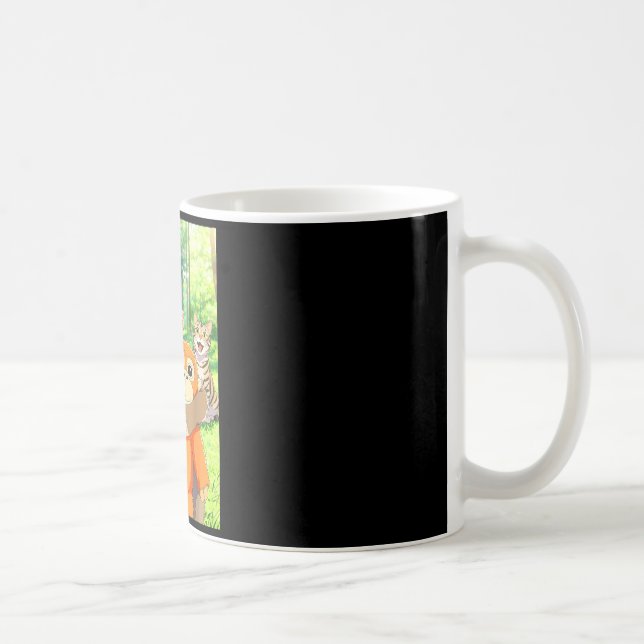 Cute baby monkey selfie with cat meme  coffee mug (Right)