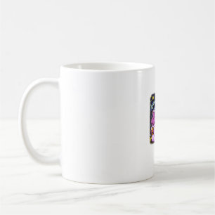 Cute Baby Moo Deng Halloween Van Gogh Starry Night Coffee Mug