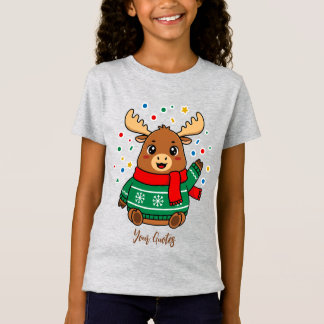 Cute Baby Moose Hello T-Shirt