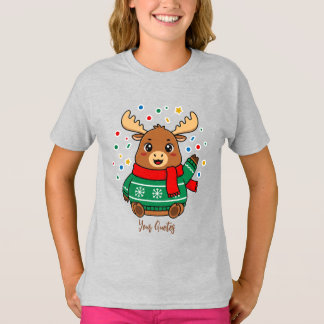 Cute Baby Moose Hello T-Shirt