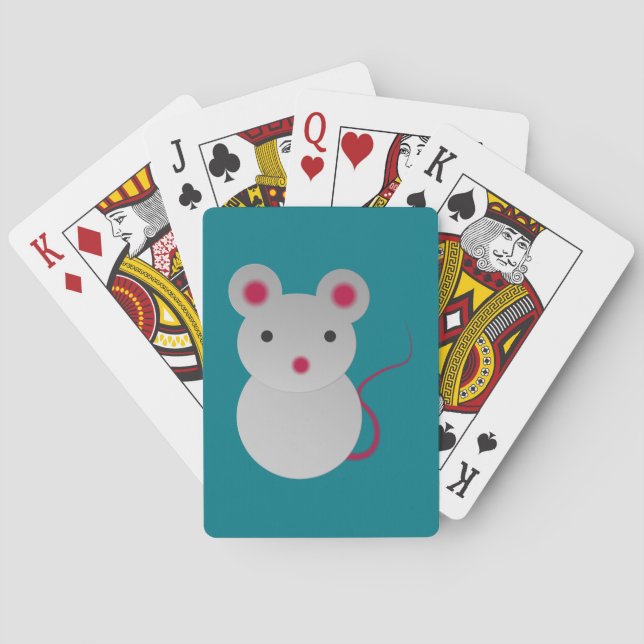 Cute Baby Mouse Playing Cards (Back)
