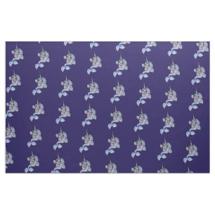 Cute baby narwhal fabric